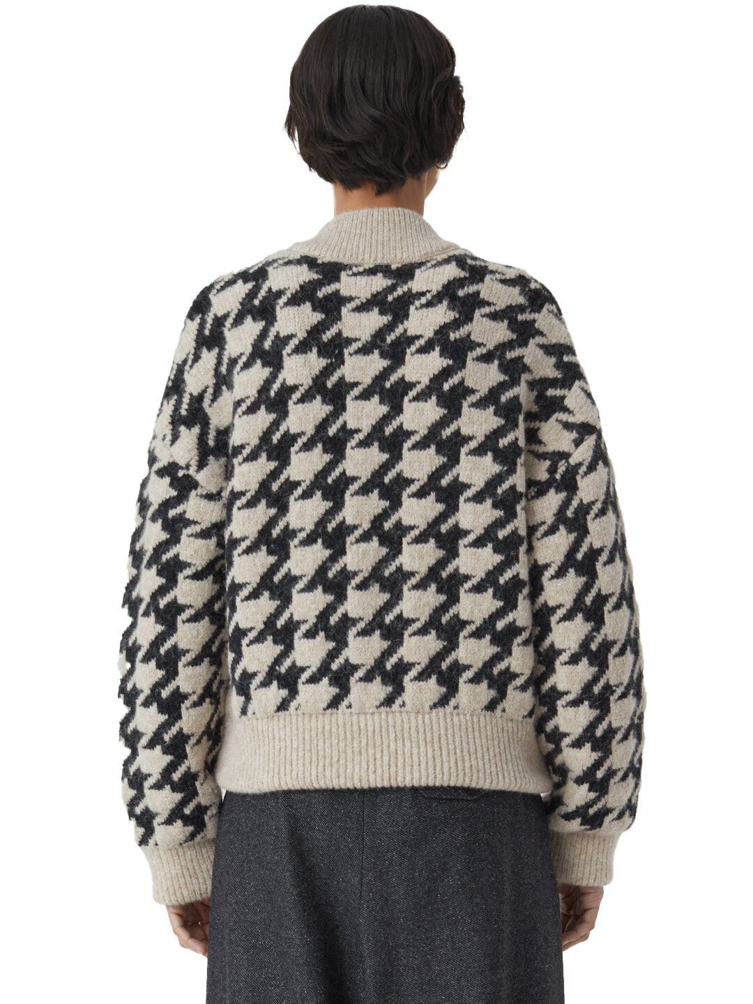 Jacquard Zip Cardigan
