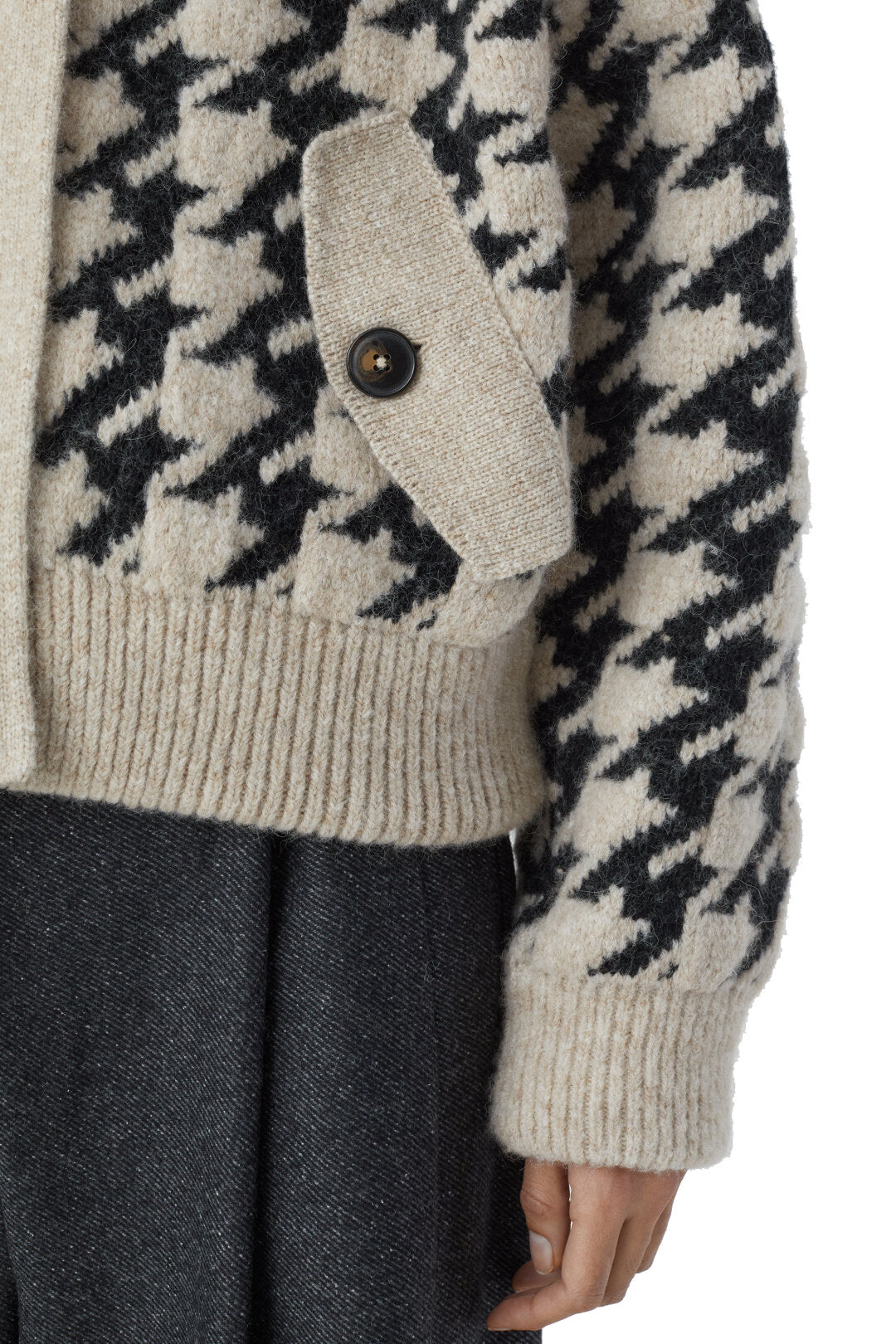 Jacquard Zip Cardigan