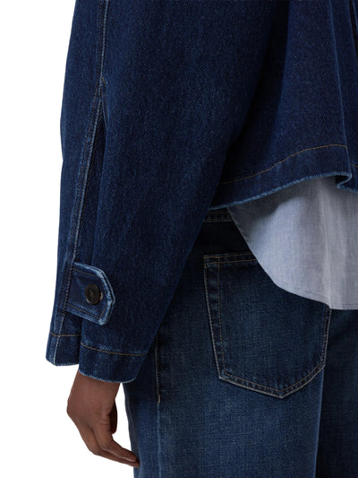 Cropped Trench in Dark Blue