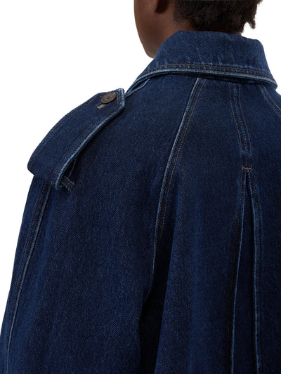 Cropped Trench in Dark Blue