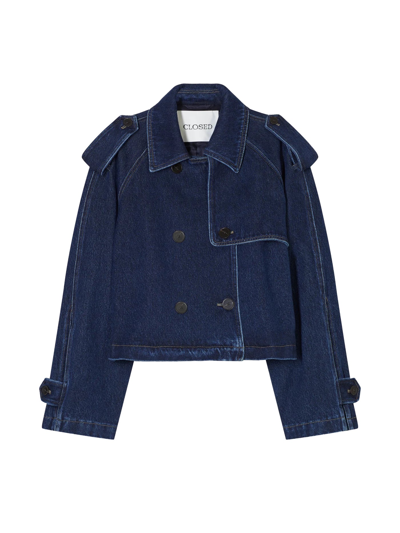Cropped Trench in Dark Blue