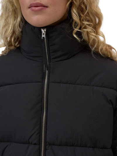 Cropped Puffer Jacket in Black