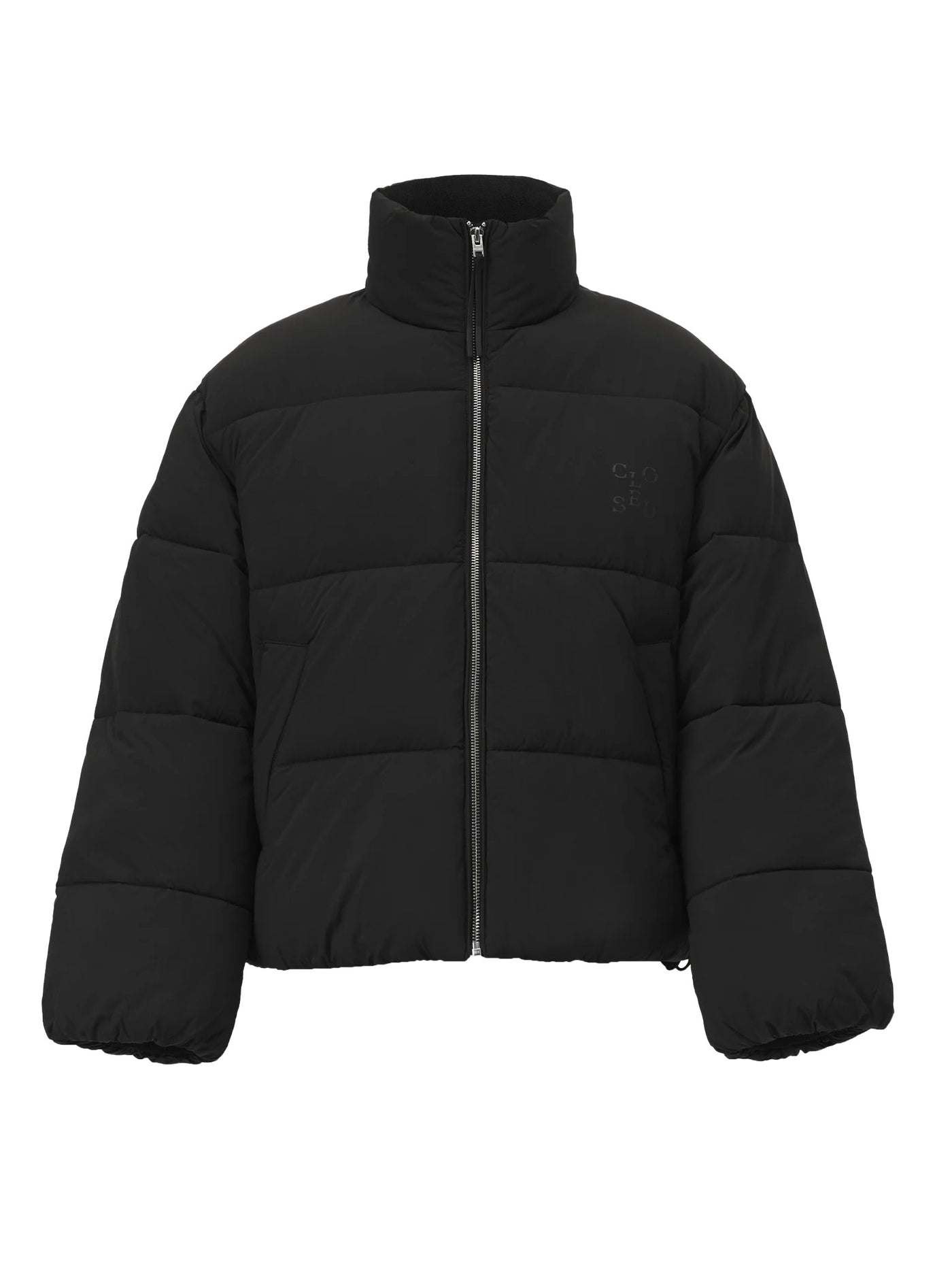 Cropped Puffer Jacket in Black
