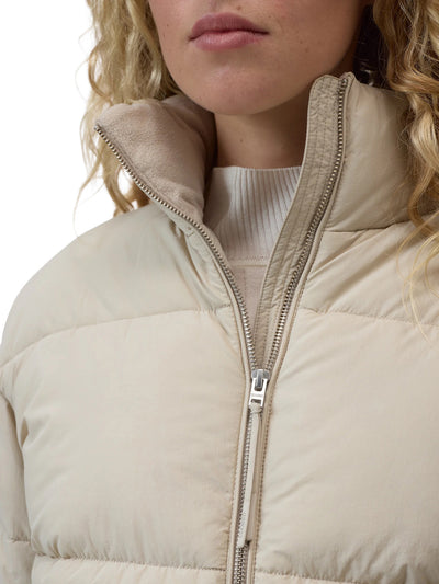 Cropped Puffer Jacket in Silt Grey