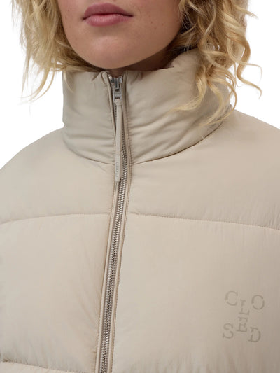 Cropped Puffer Jacket in Silt Grey