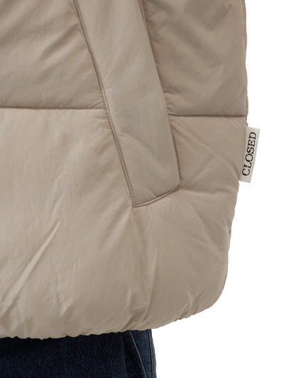 Cropped Puffer Jacket in Silt Grey