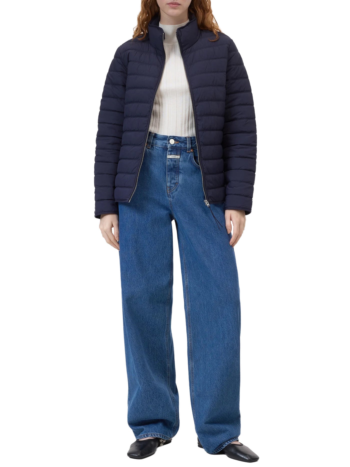 Quilted Zip Jacket in Dark Night