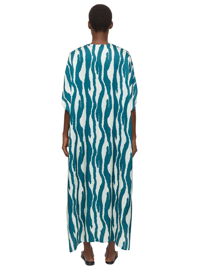 Caftan Maxi Dress with Print