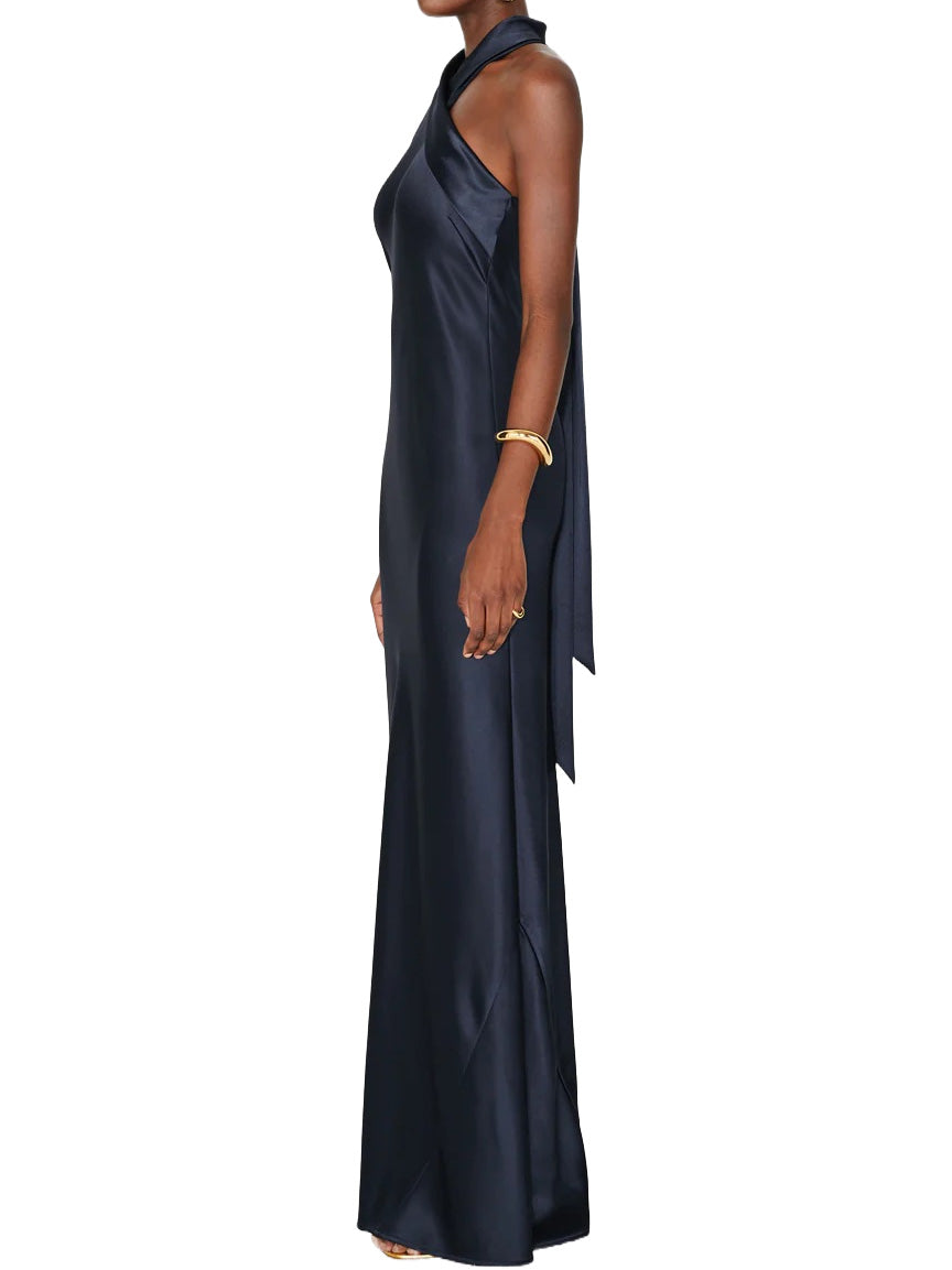 Satin Pandora Dress in Midnight