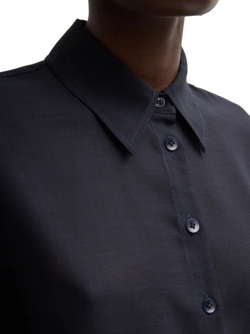 Sheer Wool Gauze Oversized Shirt