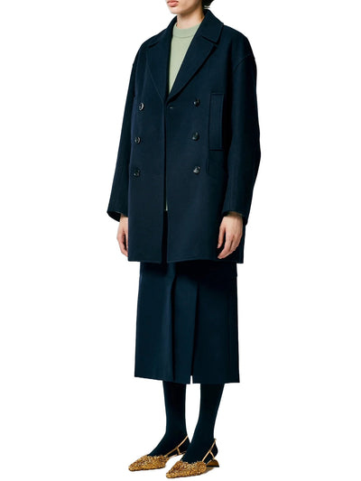 Recycled Felted Wool Peacoat
