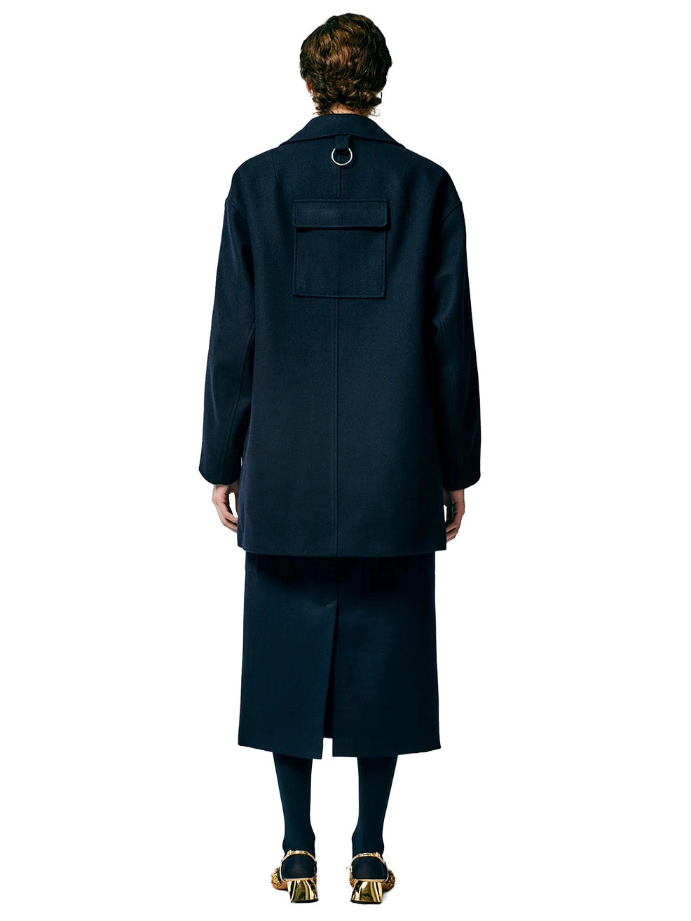 Recycled Felted Wool Peacoat
