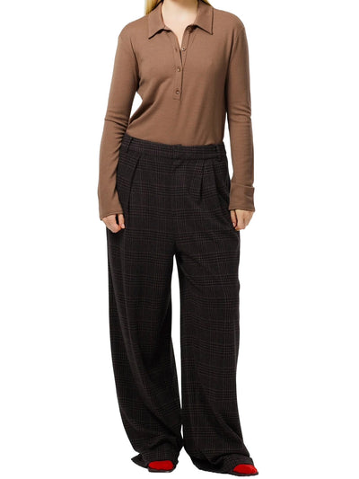 Lutz Knit Asymmetrical Pleat Stella Pant