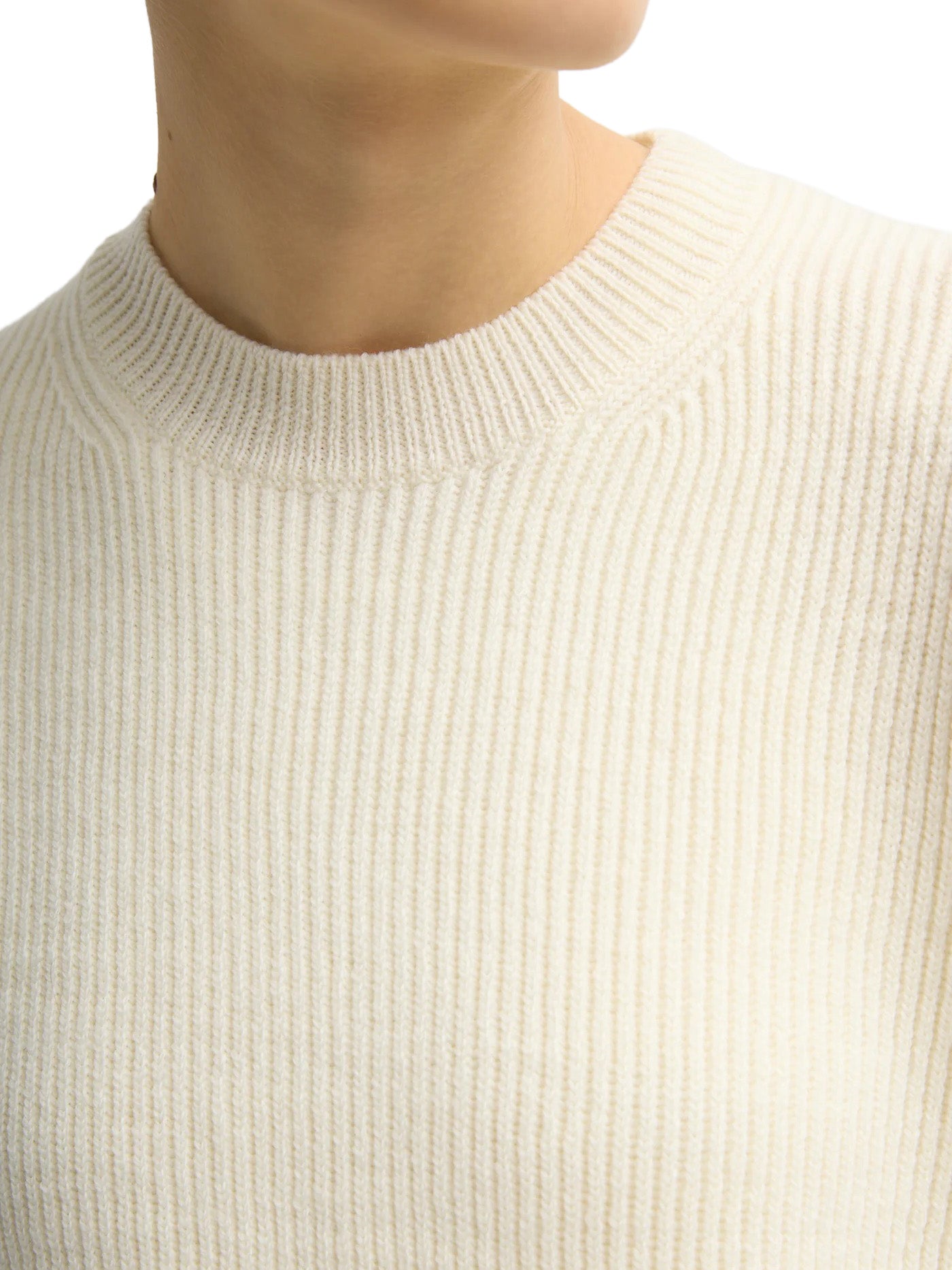 Cardigan Stitch Split Front Crewneck Easy Pullover