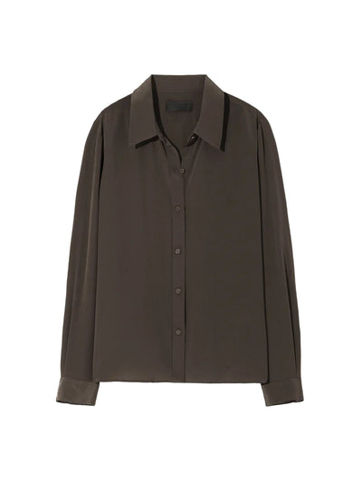 Simone Shirt in Chocolate Brown