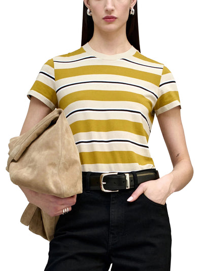 Kenzie T-Shirt in Goldenrod Stripe
