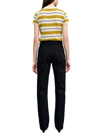 Kenzie T-Shirt in Goldenrod Stripe