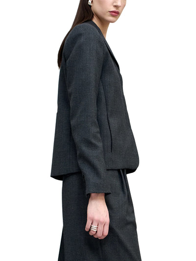 Iman Shrunken Blazer in Light Wool Suiting