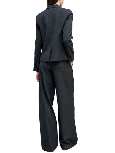 Iman Shrunken Blazer in Light Wool Suiting