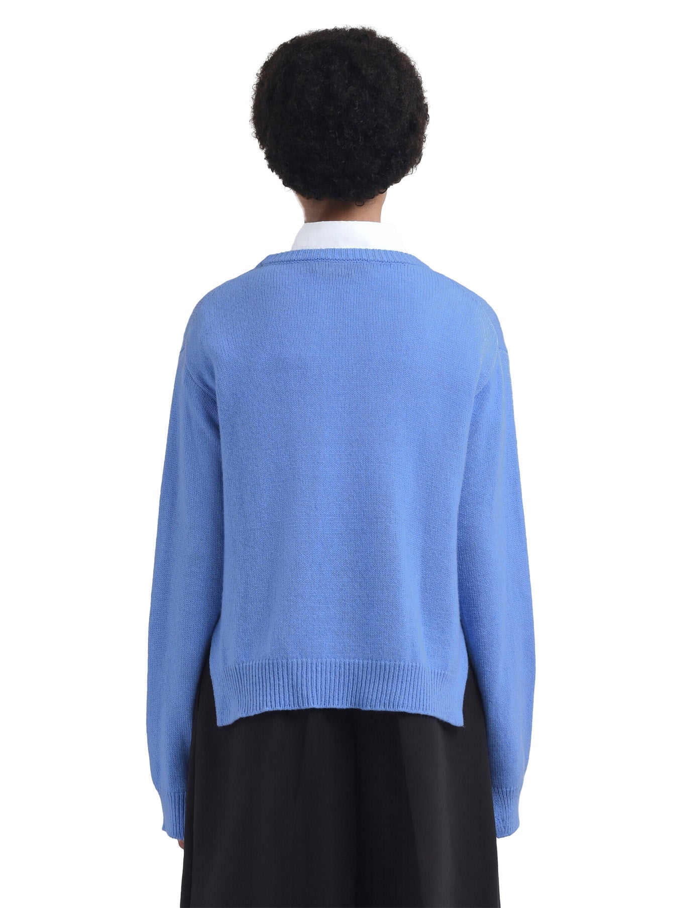 Indigo Boxy Cashmere Jumper