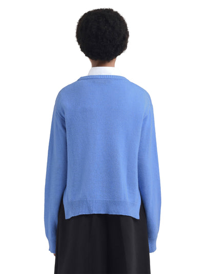 Indigo Boxy Cashmere Jumper