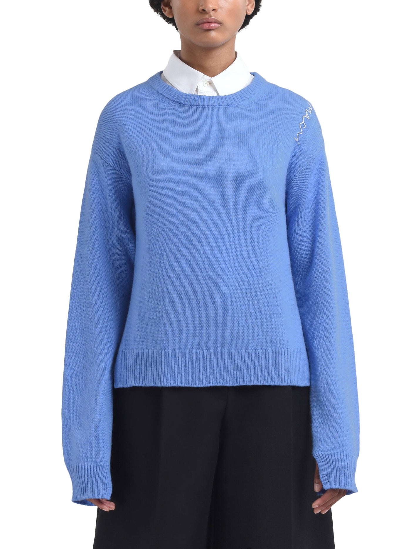 Indigo Boxy Cashmere Jumper