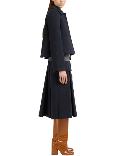 Black Jersey Jacket with Pockets