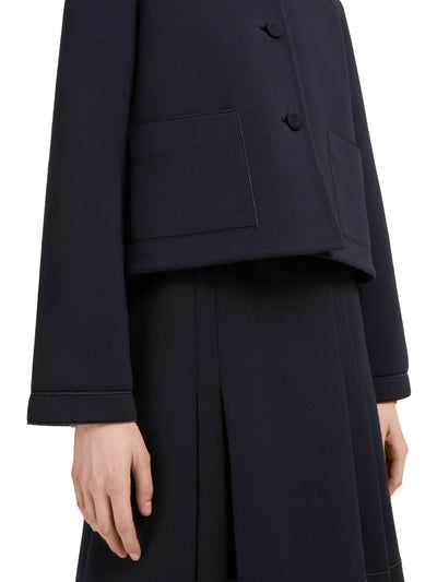 Black Jersey Jacket with Pockets