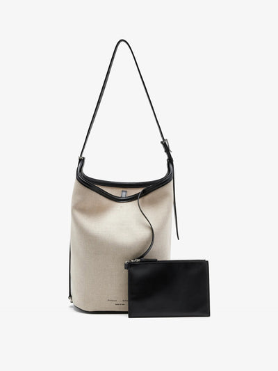 Brant Bucket Bag in Natural Linen