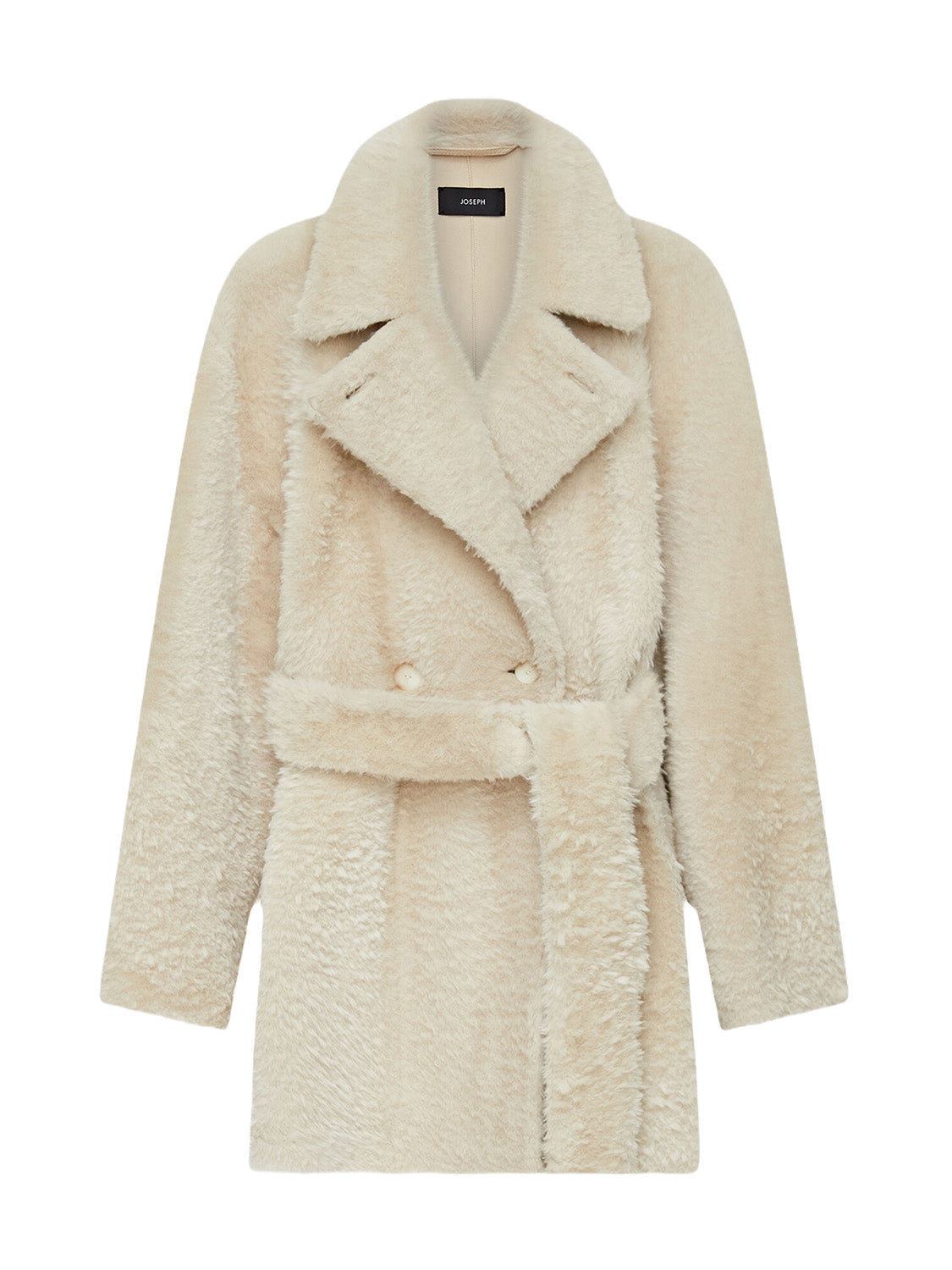Textured Shearling Clery Coat