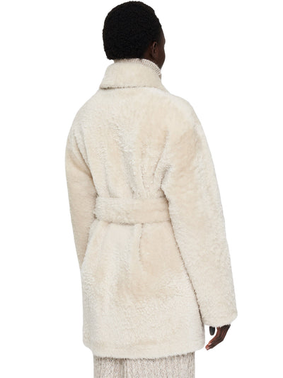 Textured Shearling Clery Coat
