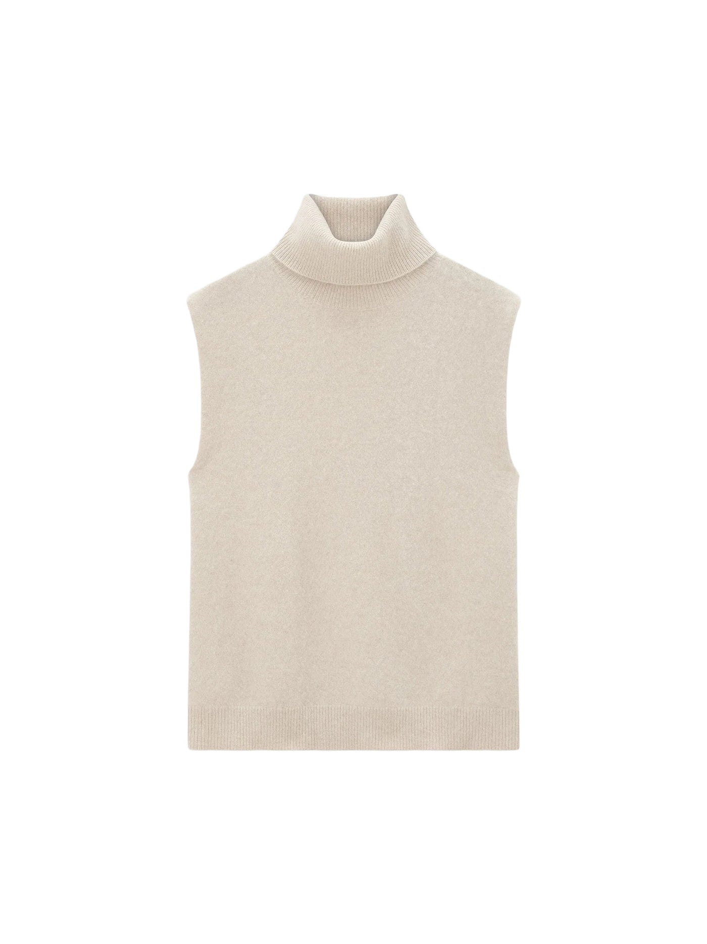 Brushed Cashmere Vest in Affogato