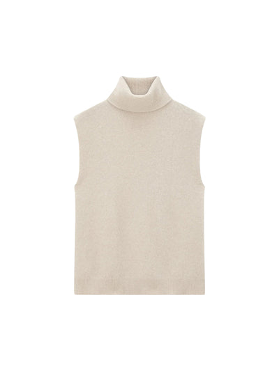 Brushed Cashmere Vest in Affogato