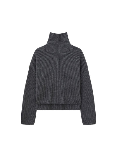 Light Cardigan Stitch High Neck Jumper