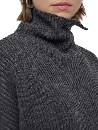 Light Cardigan Stitch High Neck Jumper