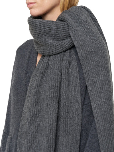 Light Cardigan Stitch Scarf in Smoke