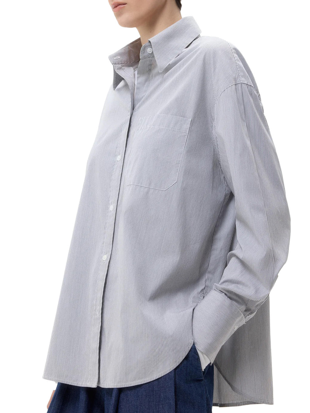 Big Joe Shirt in White/Grey