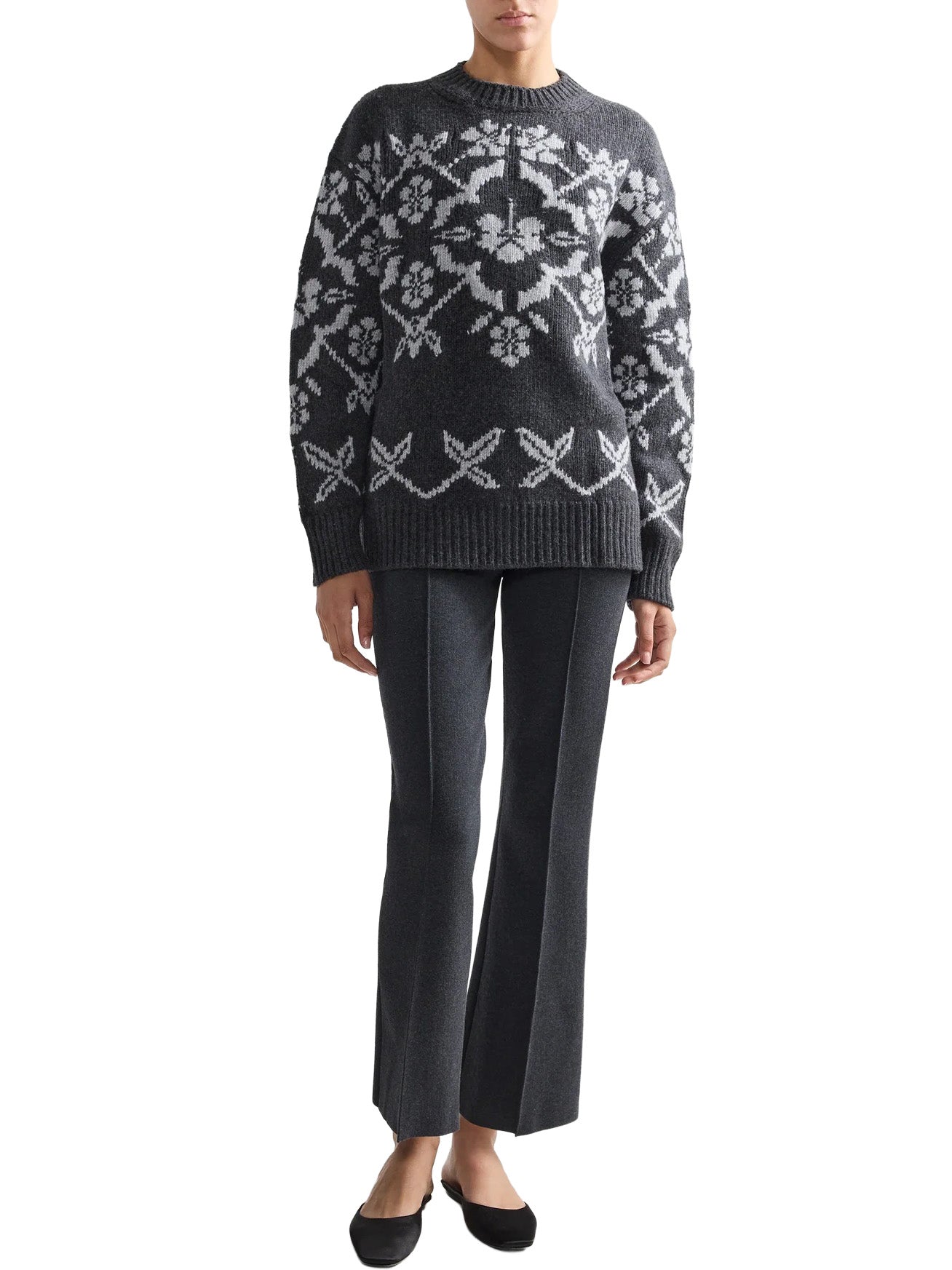 Georgia Sweater in Charcoal Combo