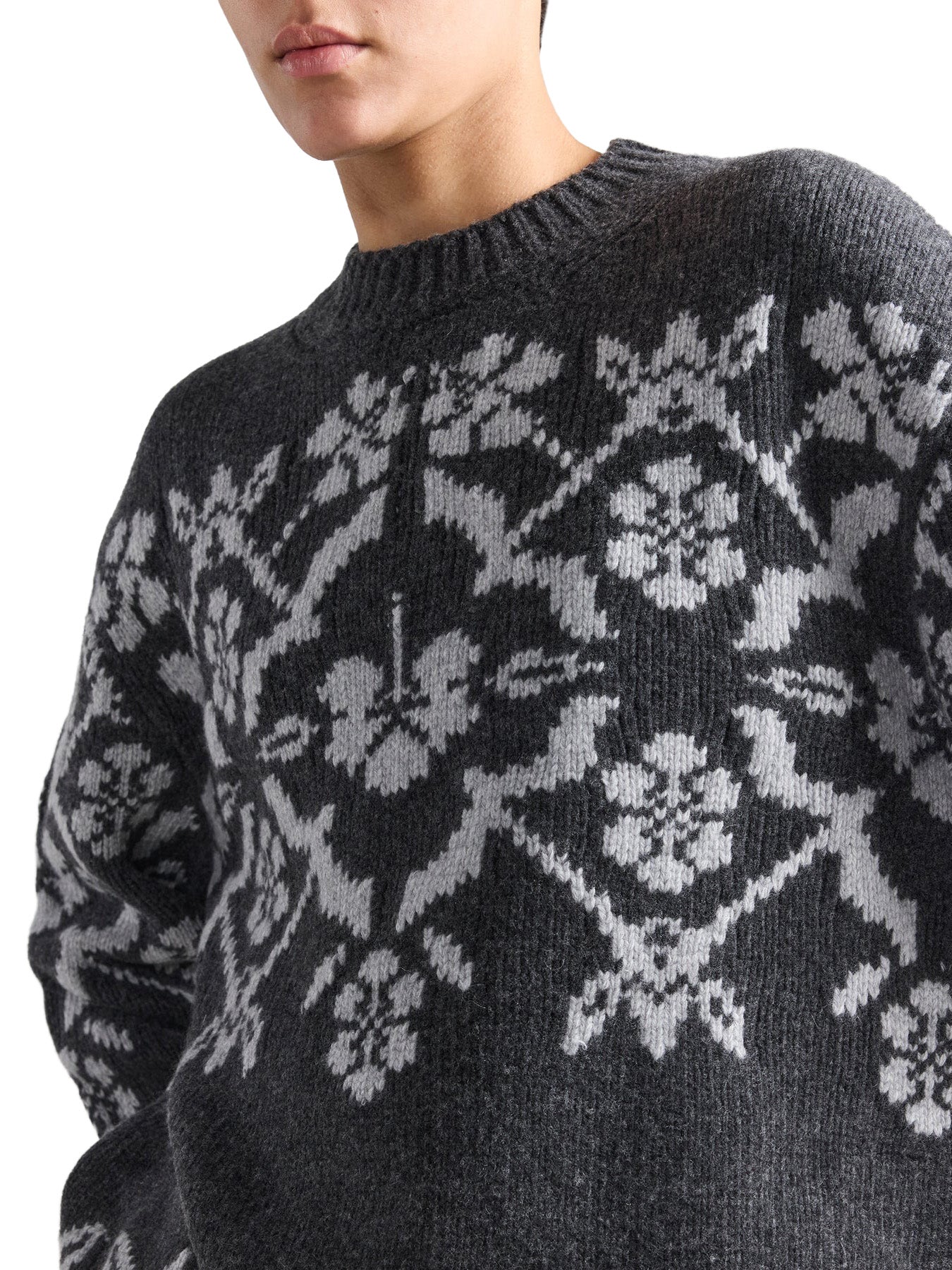 Georgia Sweater in Charcoal Combo