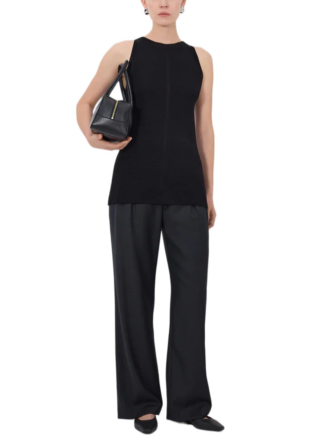 OHANA Sleeveless Knitted Top in Black