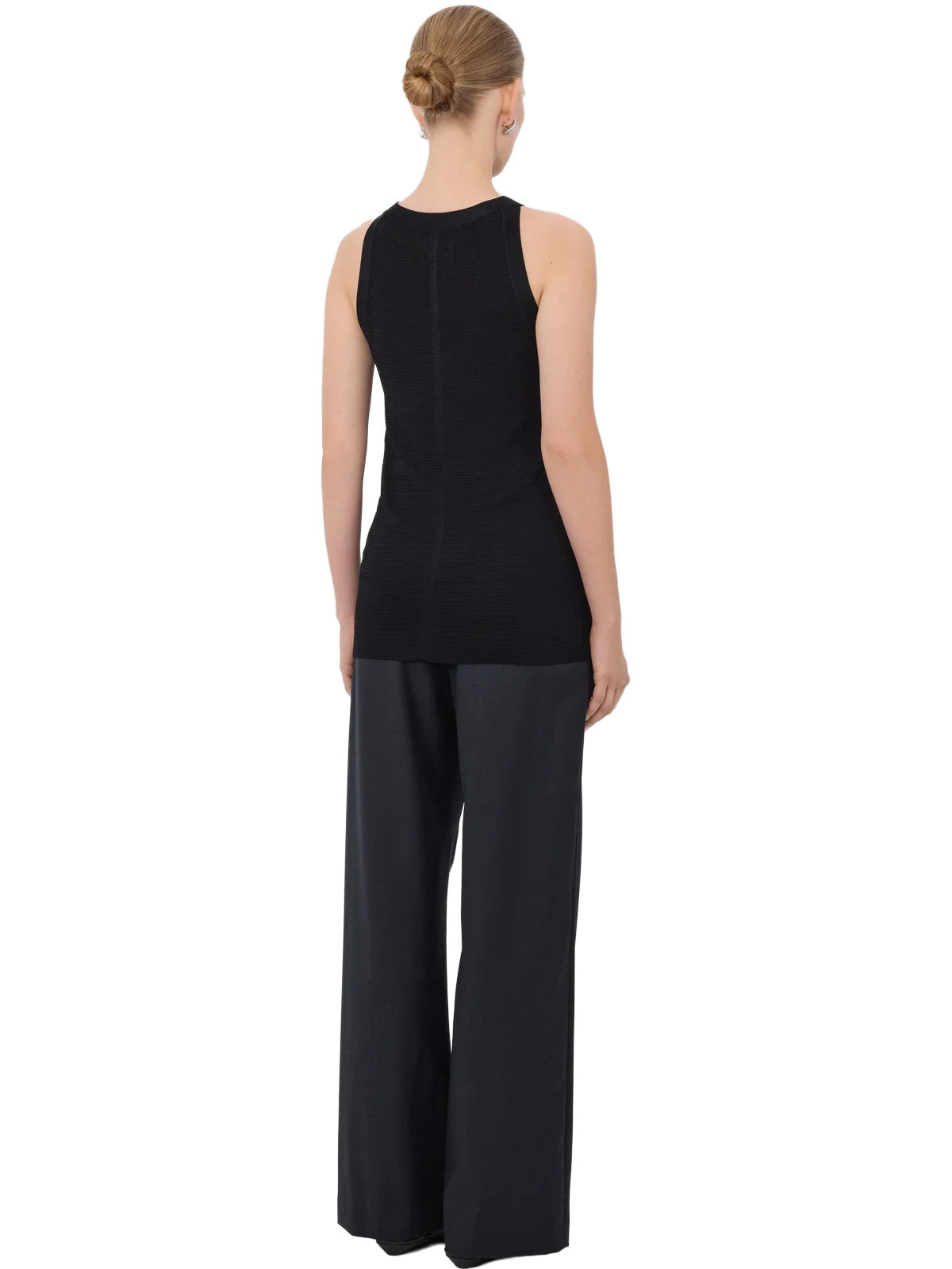 OHANA Sleeveless Knitted Top in Black