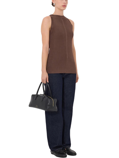 OHANA Sleeveless Knitted Top in Brown