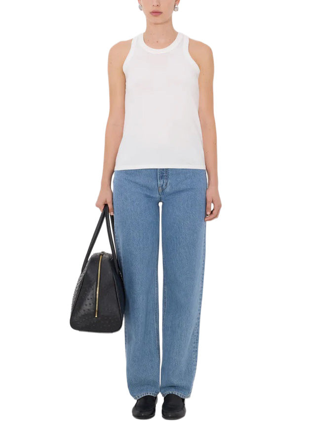 POSO LDS Supima cotton Tank top in White