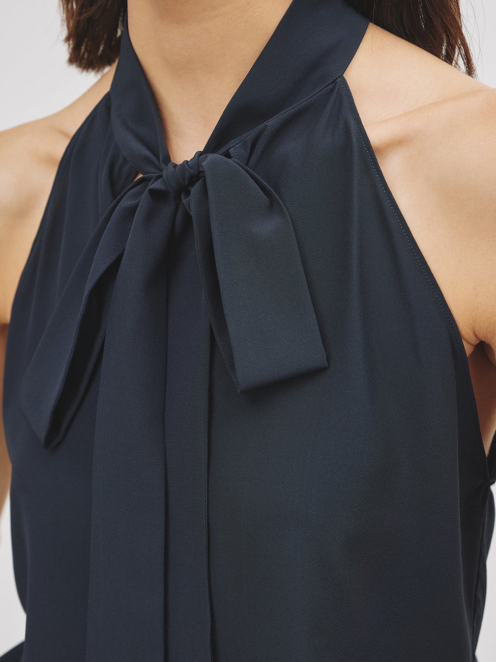 Zelie Halterneck Top in Dark Navy