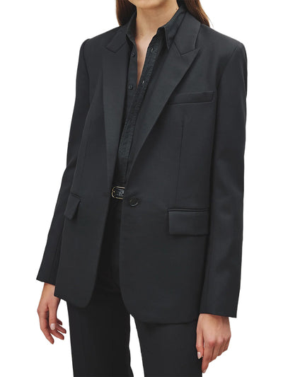Adele Single Breasted Tailored Jacket in Black