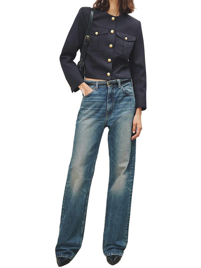 Maurine Cropped Jacket in Black