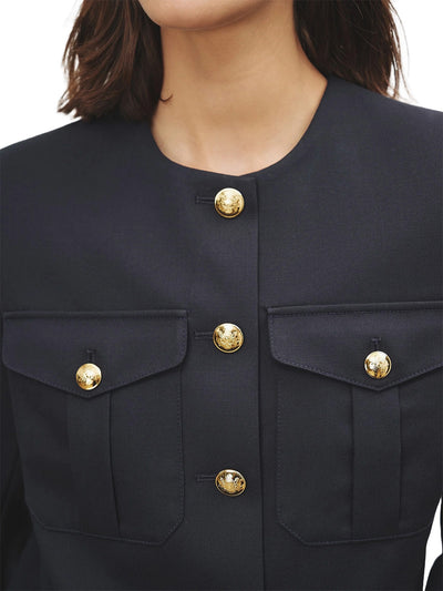 Maurine Cropped Jacket in Black