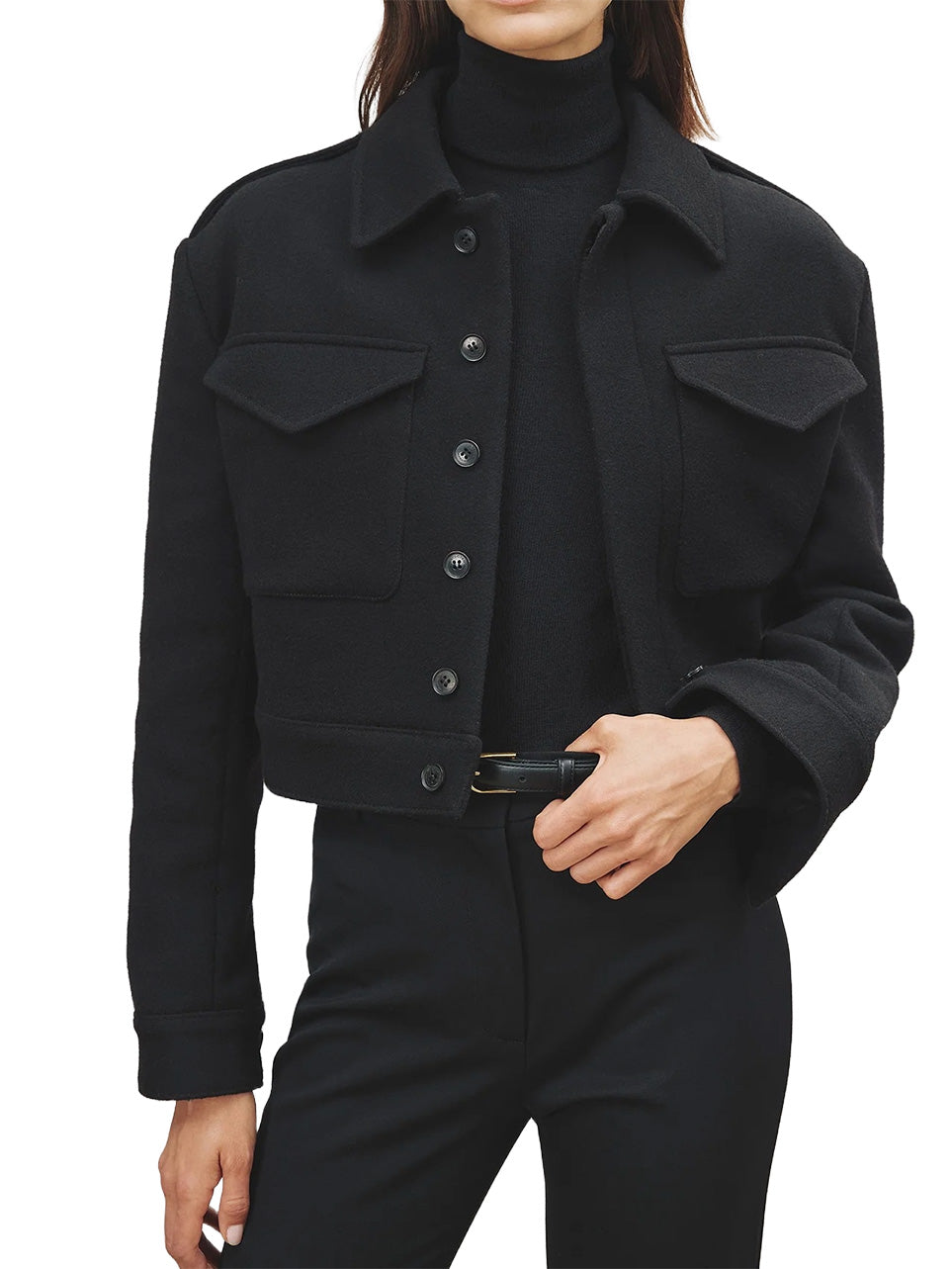 Horace Military Jacket in Black