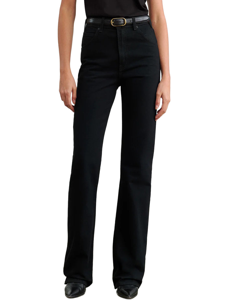 Joan Jeans in Distressed Black