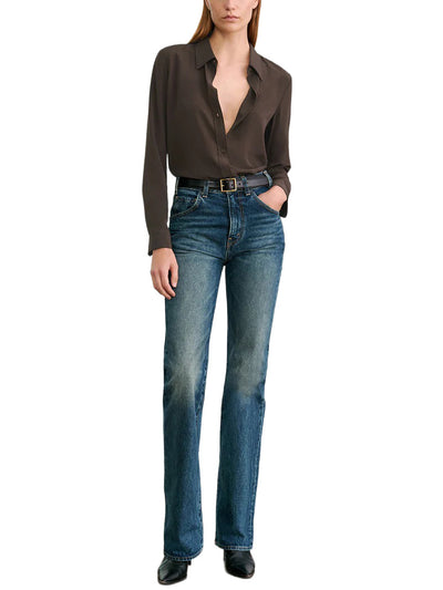 Simone Shirt in Chocolate Brown
